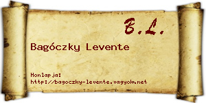 Bagóczky Levente névjegykártya